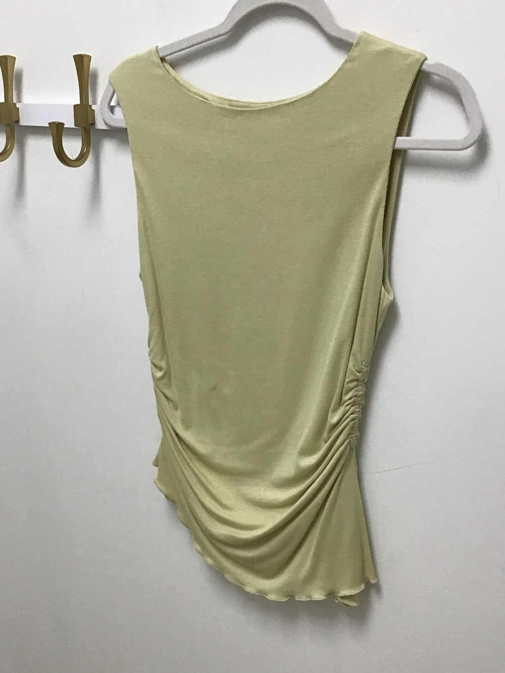 By together muse knit Sleeveless Gathered Side Tank Top lime